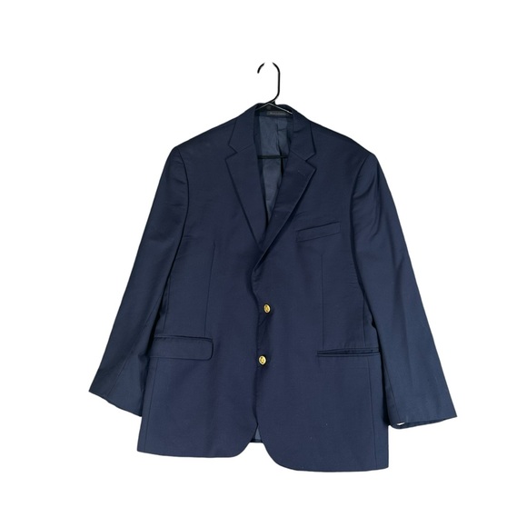 Lauren Ralph Lauren Men’s‎ 44R Wool Gold Button Navy Jacket Blazer Suit  Preppy